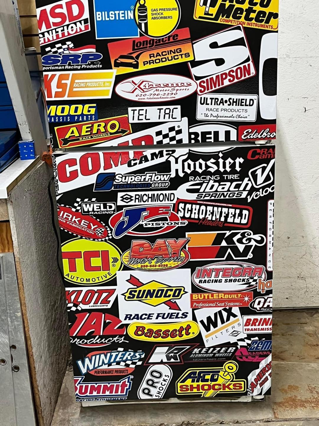 Hot Rod Decal Refrigerator Wrap